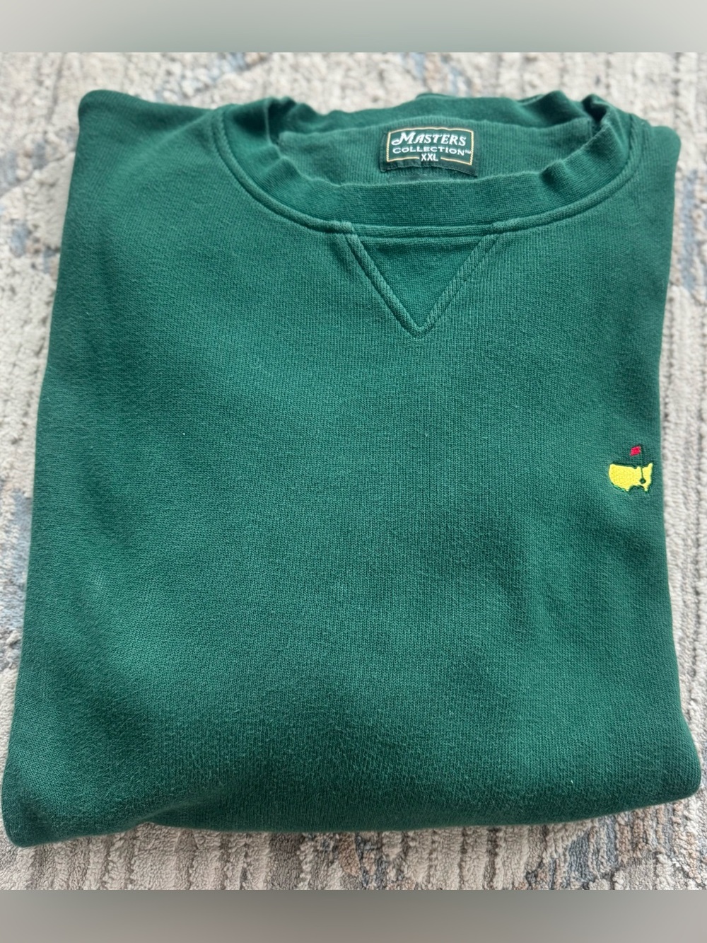 Vintage Masters Collection Sweatshirt Mens XXL Green Augusta Crew Neck Golf